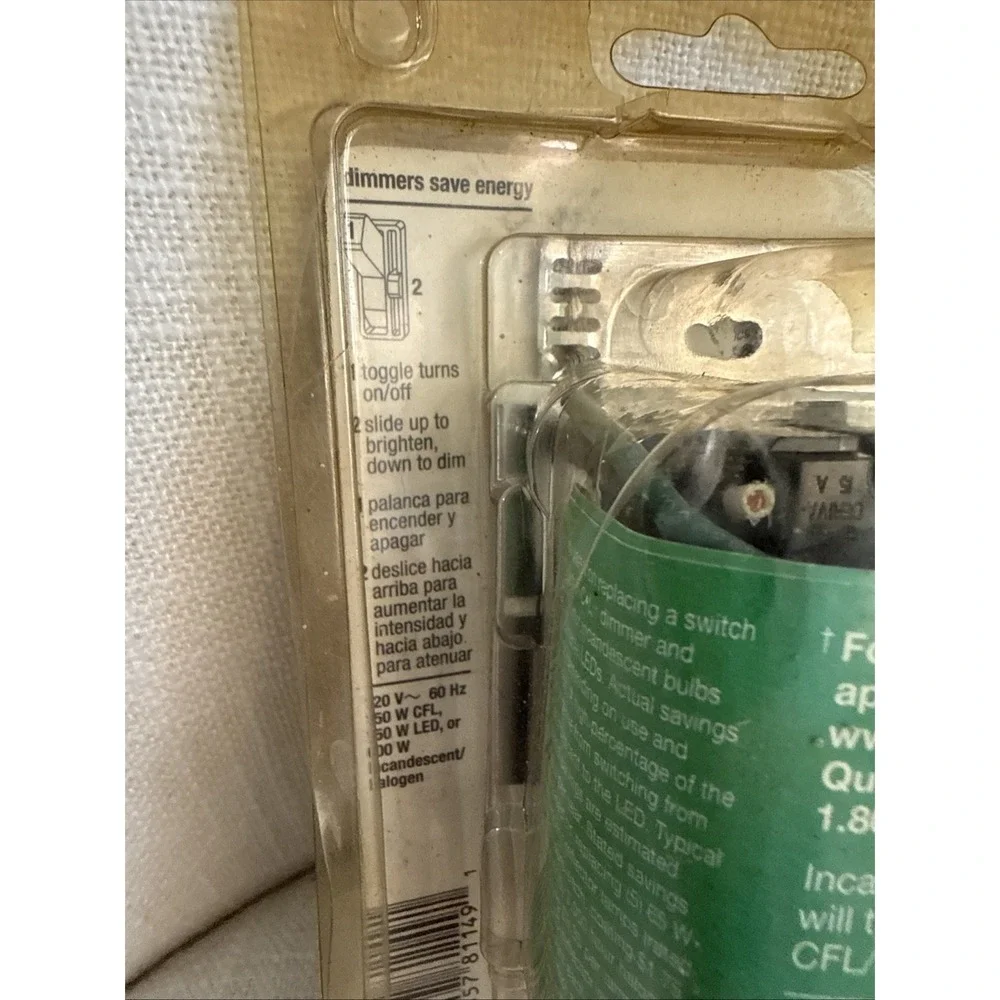 2x‎ Lutron Toggler Dimmer Switch 150-Watt LED 1-Pole/3-Way TGCL-153PH-WH